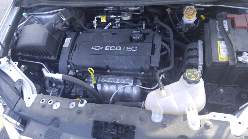 Not a particularly pretty engine bay, but it is a rental, after all.